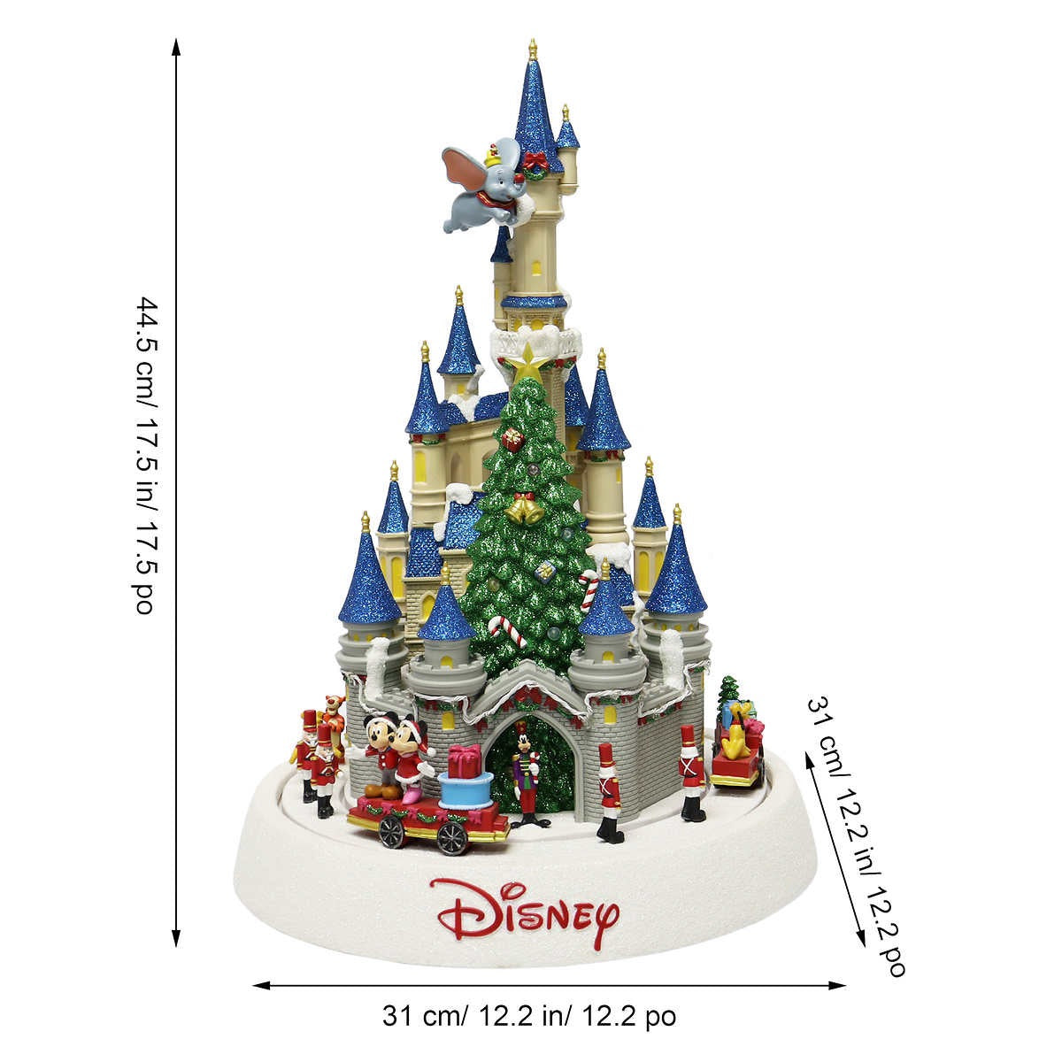 Disney Animated Holiday Castle with Parade, Lights & Music