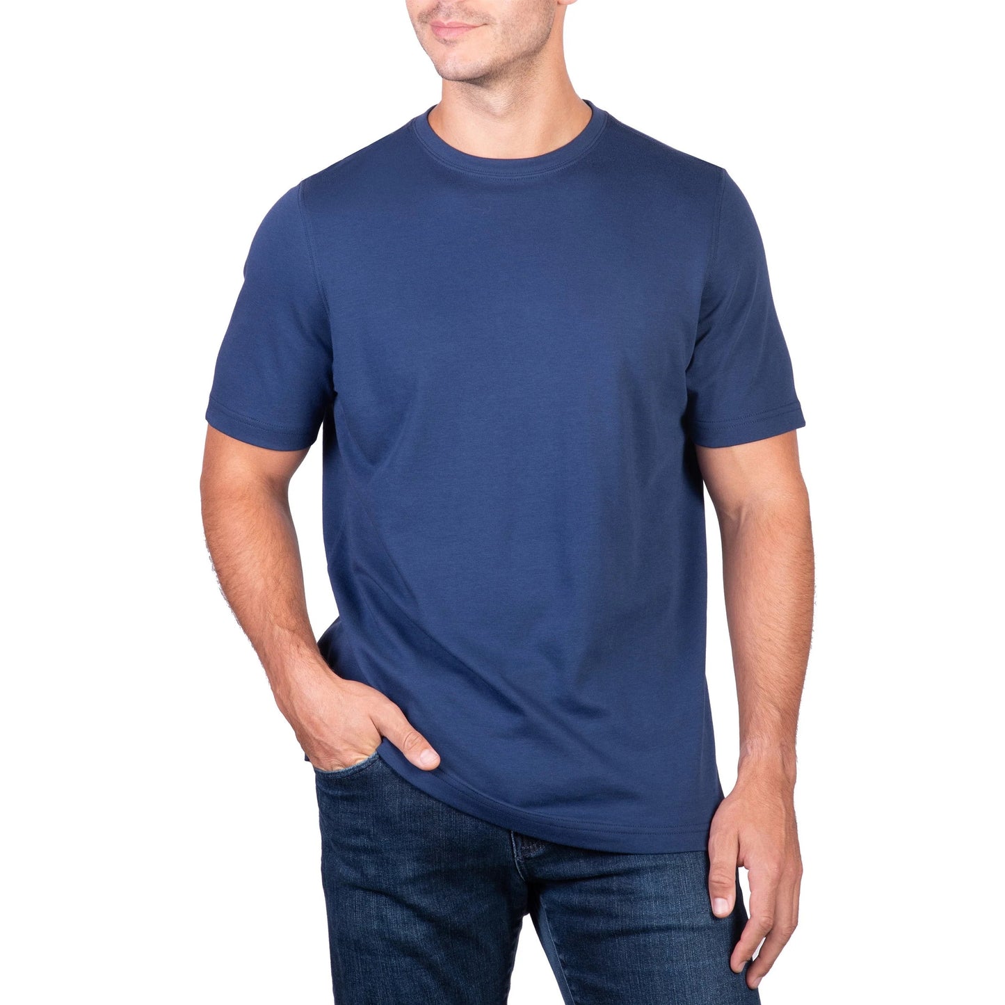 Kirkland Signature Men’s Peruvian Pima Cotton Tee L BLUE