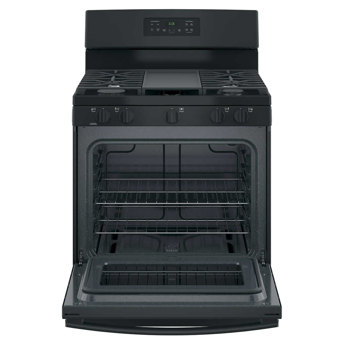 GE 5.0 cu. ft. Free-Standing GAS Range with Center Oval Burner and Flexible Broiling