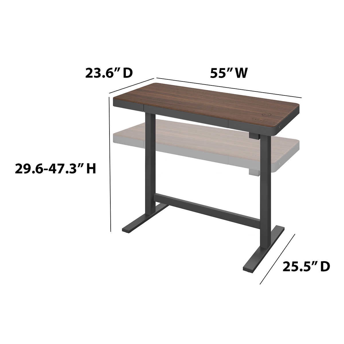 Tresanti Rene 55" Adjustable Height Desk