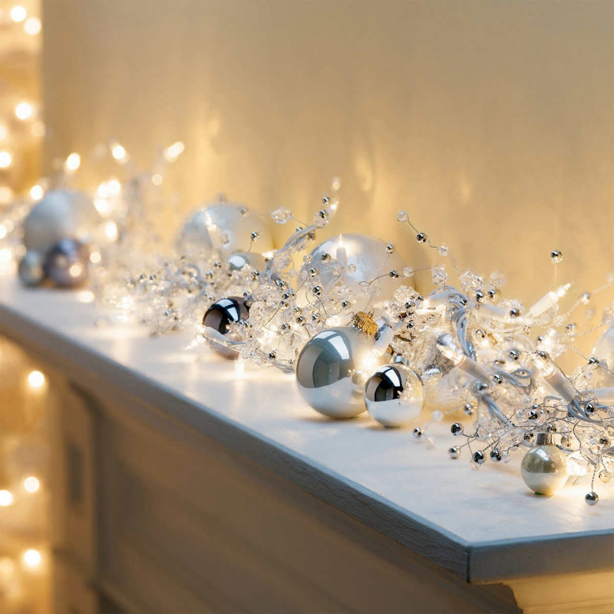 GE 9’ Glitter Gem Garland