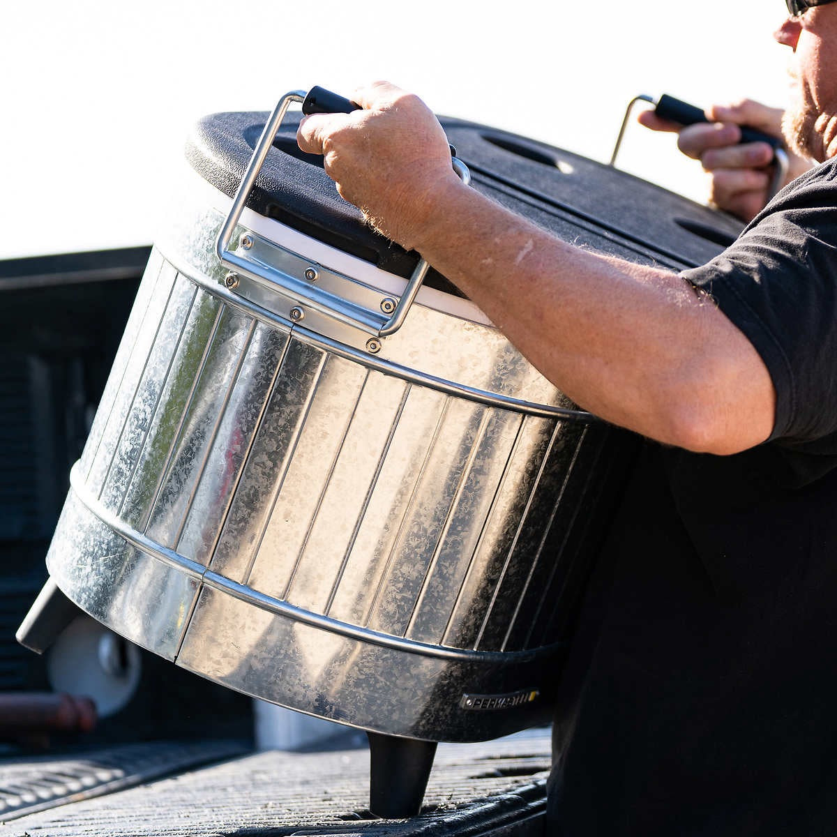 Permasteel 80 Quart Portable Cooler in Galvanized Steel