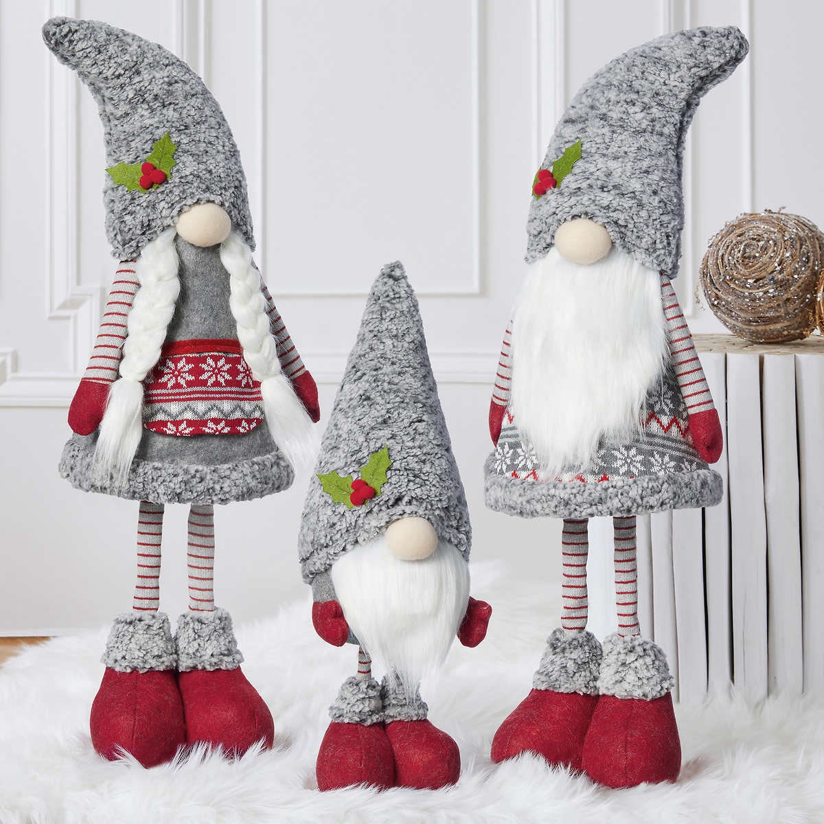 Holiday Gnomes, Set Of 3