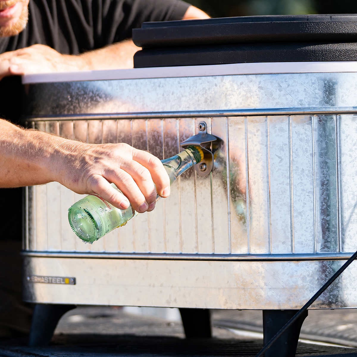 Permasteel 80 Quart Portable Cooler in Galvanized Steel