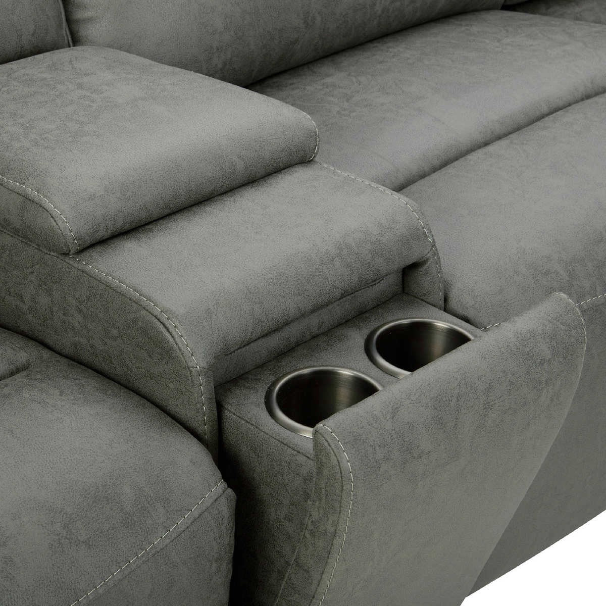 Sweeney 6-piece Fabric Power Reclining Sectional with Power Headrests