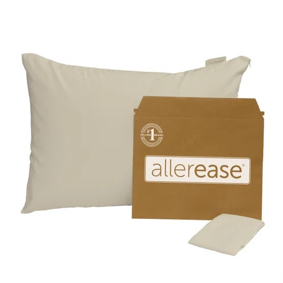AllerEase Organic Zippered Allergy Pillow Protector, 2-pack - Jumbo Size