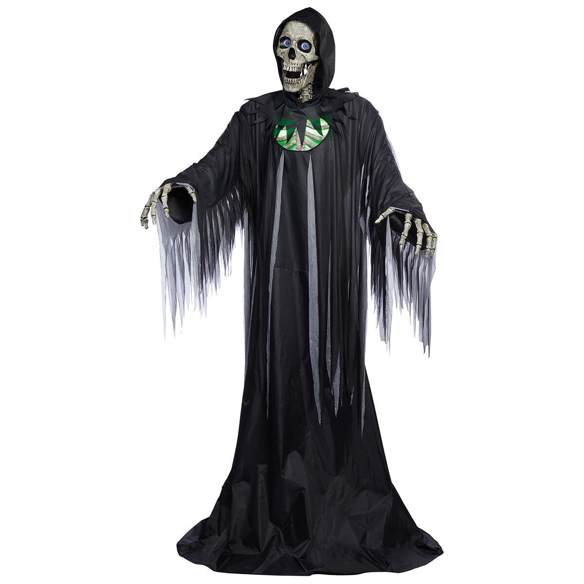 Halloween Animated Reaper Skeleton Prop Life Size Decoration Animatronics 10Ft