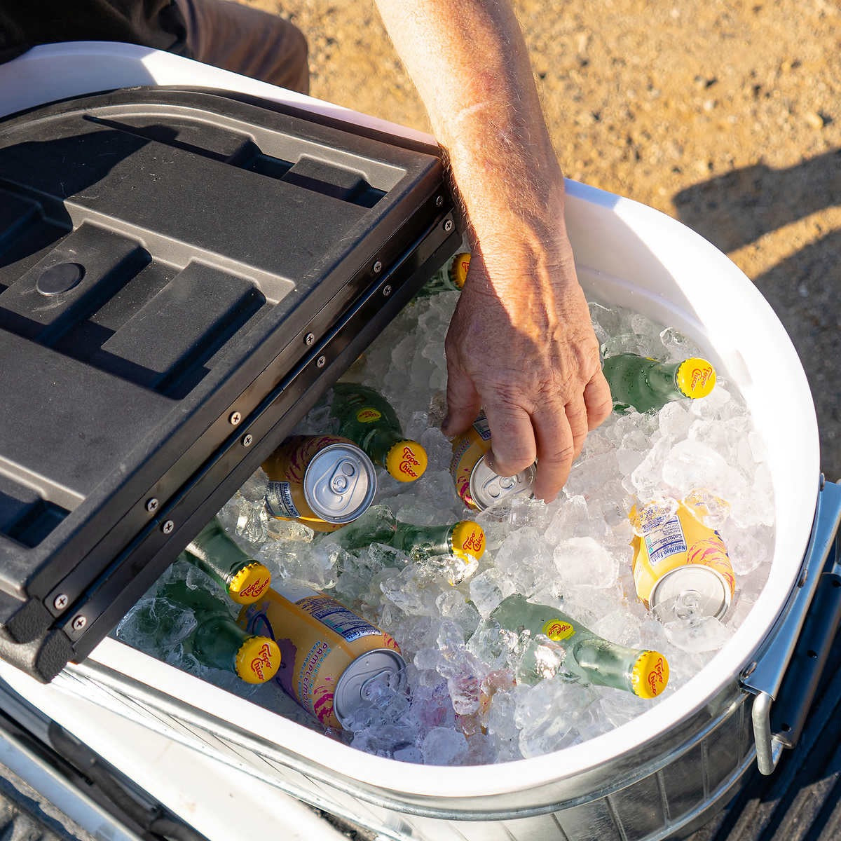 Permasteel 80 Quart Portable Cooler in Galvanized Steel