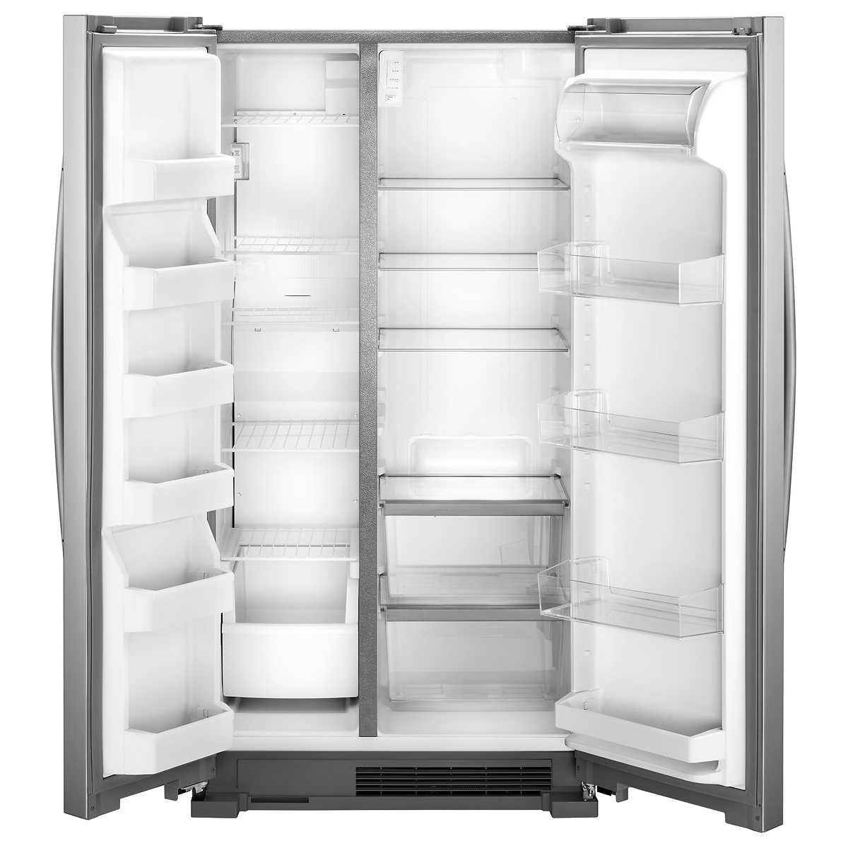 Whirlpool 25 cu. ft. Large Side-by-Side Refrigerator with Adaptive Defrost and Humidity-Controlled Crispers