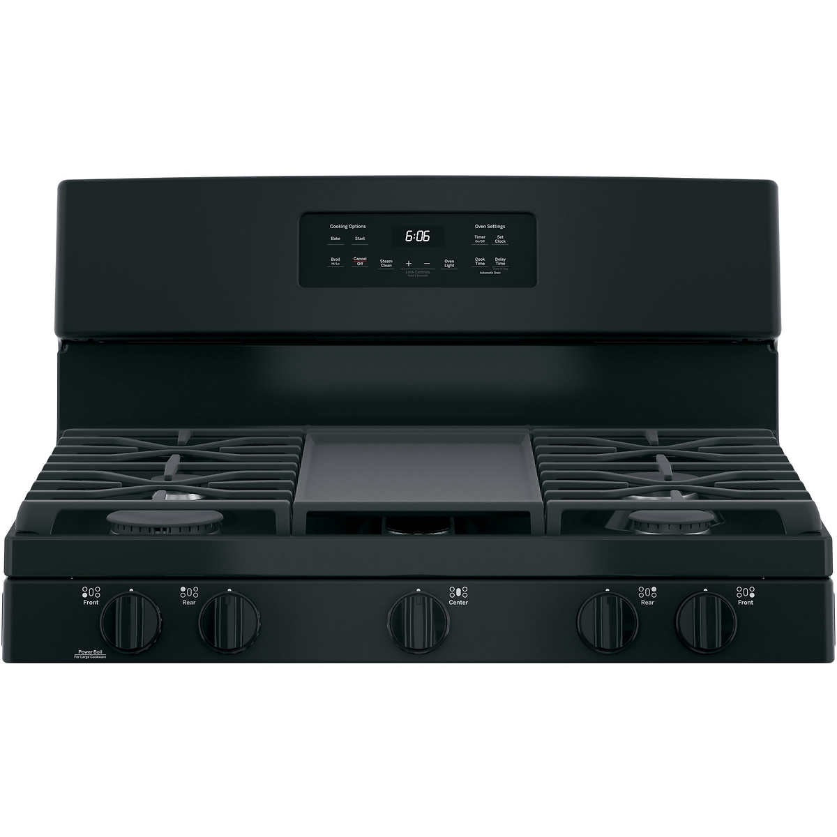 GE 5.0 cu. ft. Free-Standing GAS Range with Center Oval Burner and Flexible Broiling