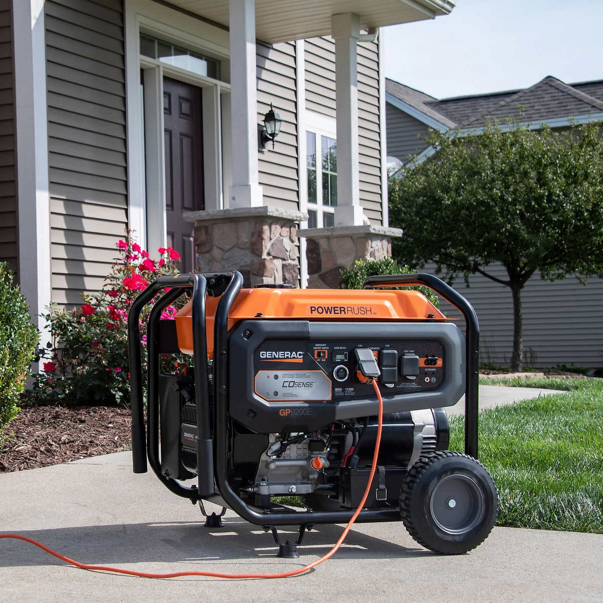 Generac GP9200E 9200W Running / 11250W Peak Gasoline Powered Generator with COsense Technology