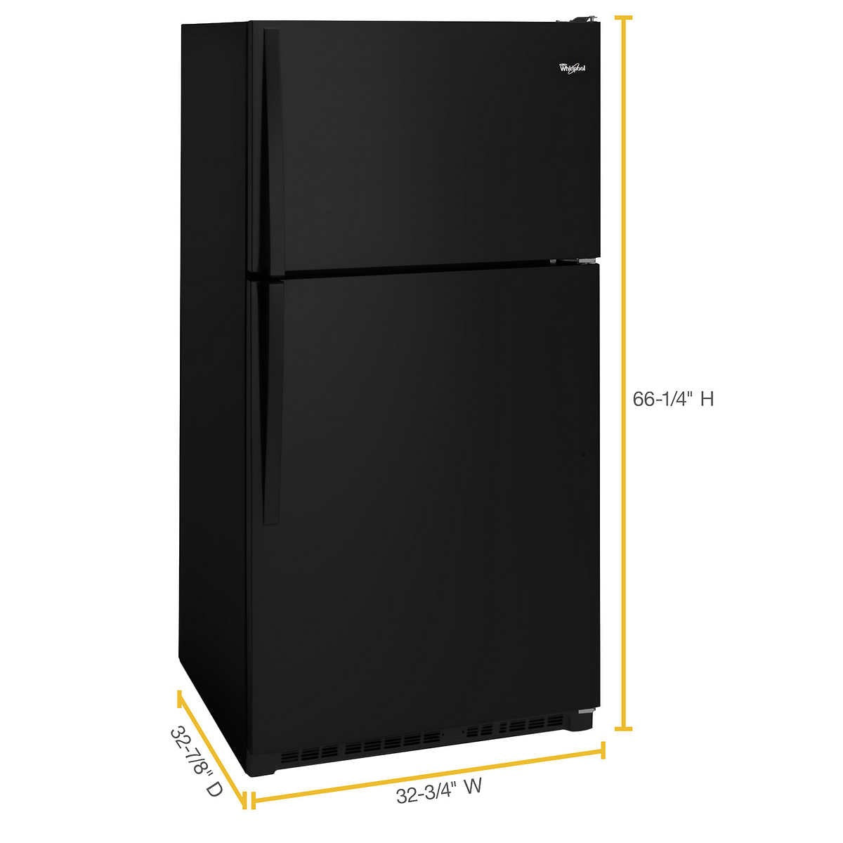 Whirlpool 20 cu. ft. Top Freezer Refrigerator with Frameless Glass Shelves