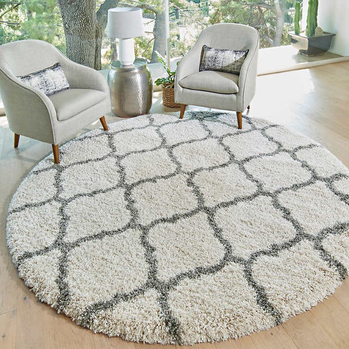 Thomasville Marketplace Luxury Shag Rugs, Round 7'10" x 7'10"