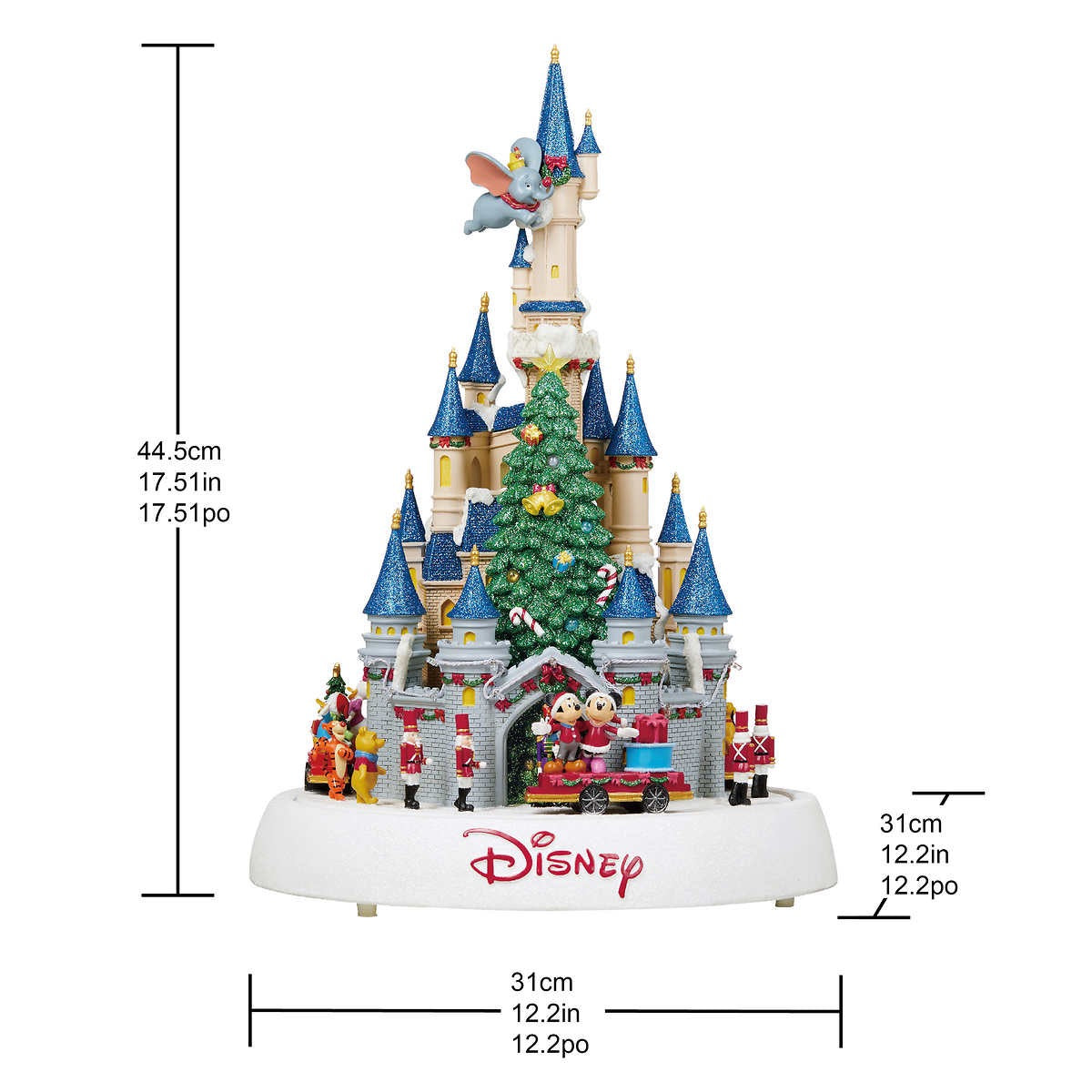 Disney Animated Holiday Castle with Parade, Lights & Music