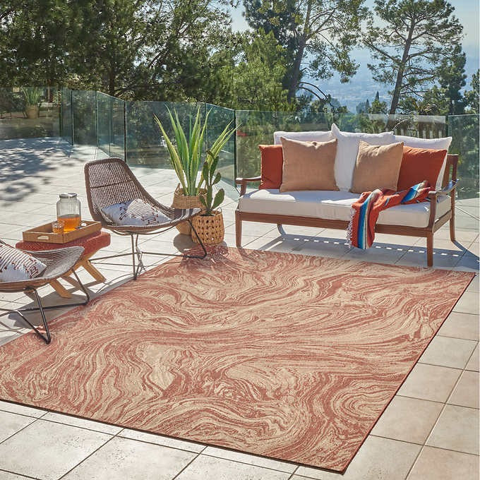 Naples Indoor/Outdoor Area Rug, Ciro Color: Red Rug Size: 7 ft. 10 in ...