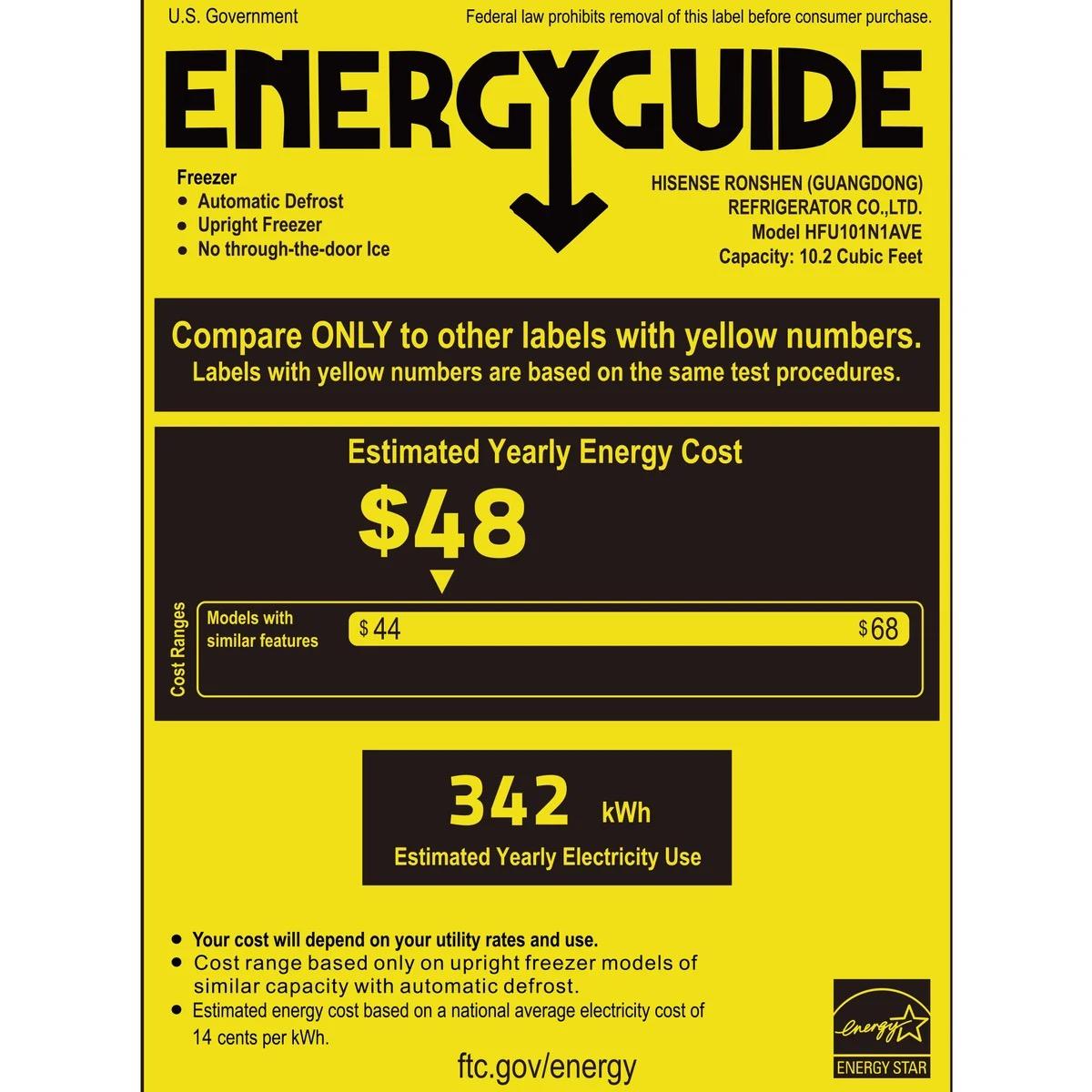 Hisense 10.2 cu. ft. Garage Ready Frost Free Convertible Upright Freezer with Seal Break Handle