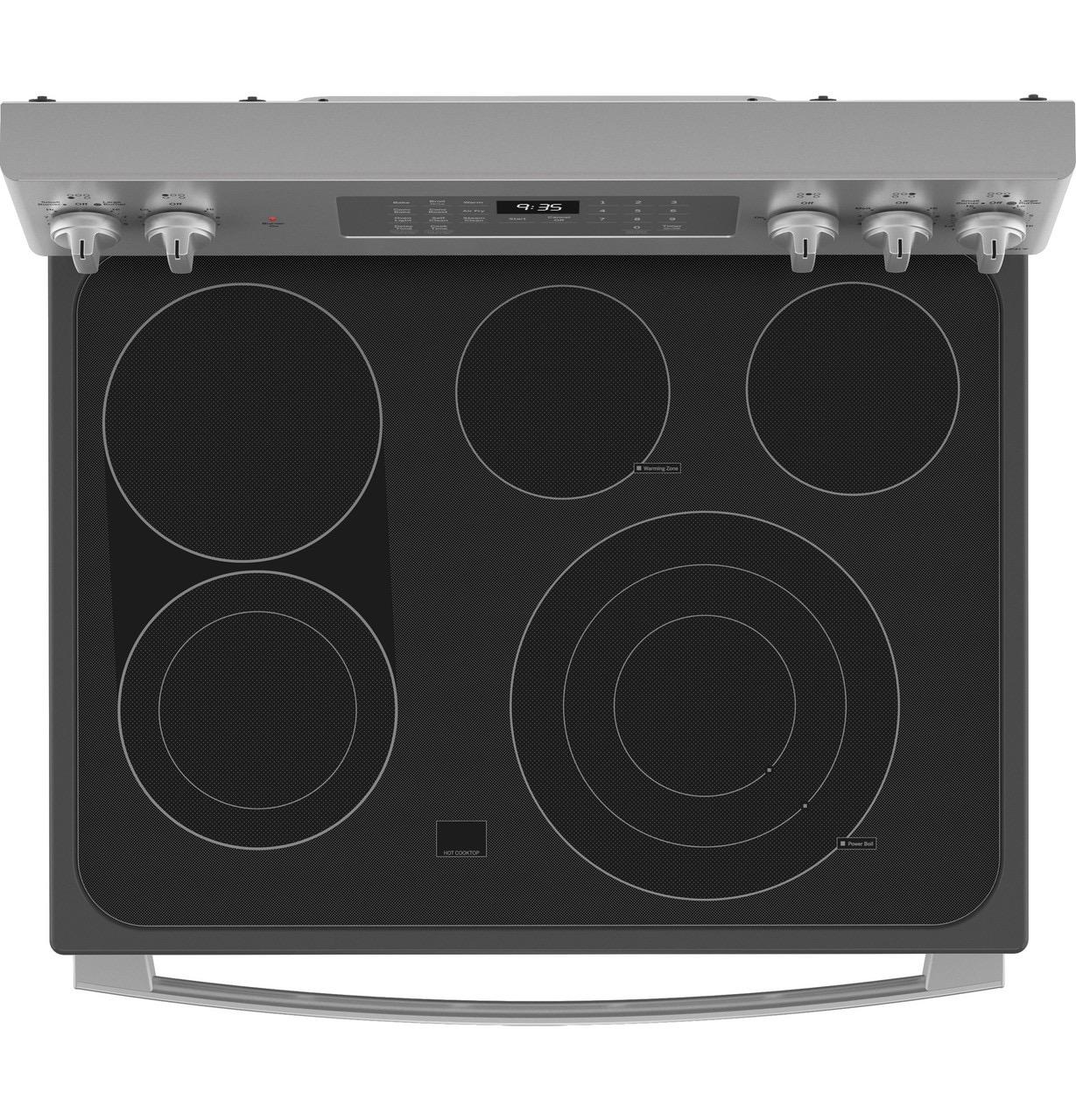 GE Profile™ 30" Smart Free-Standing Electric Convection Fingerprint Resistant Range with No Preheat Air Fry