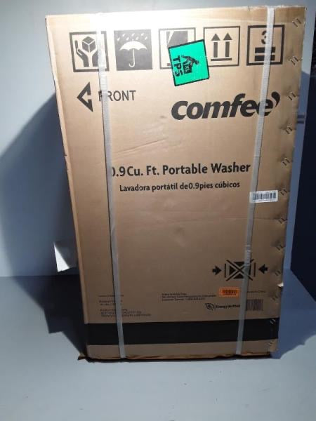 Comfee Portable Washing Machine, 0.9 cu.ft Compact Washer With LED Display, 5 Wash Cycles, 2 Built-in Rollers, Space Saving Full-Automatic Washer