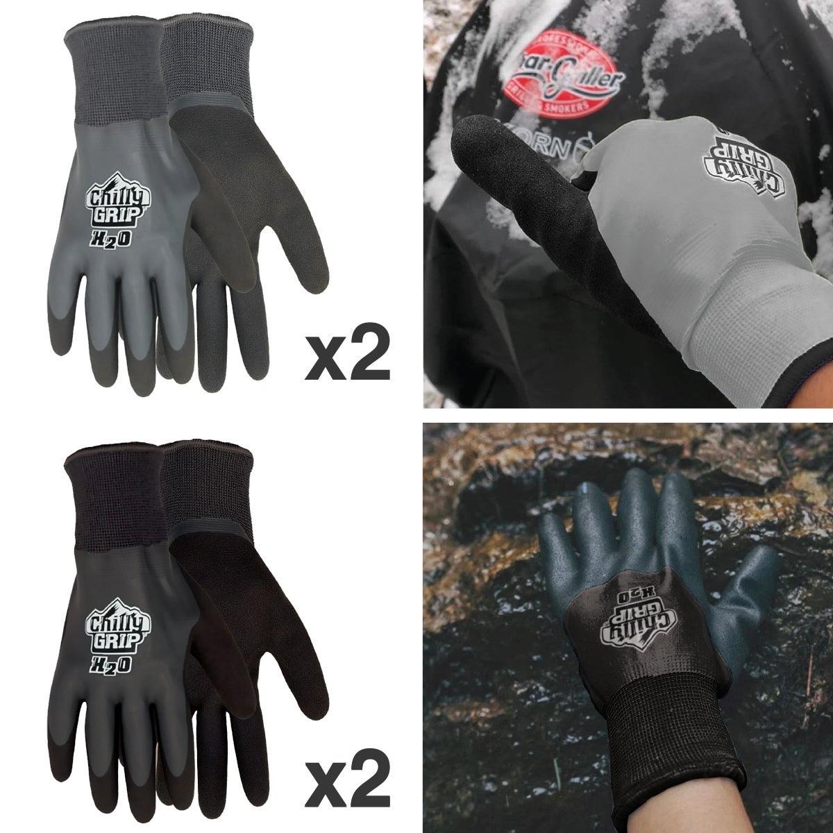Chilly Grip Winter Work Gloves 4 Pack
