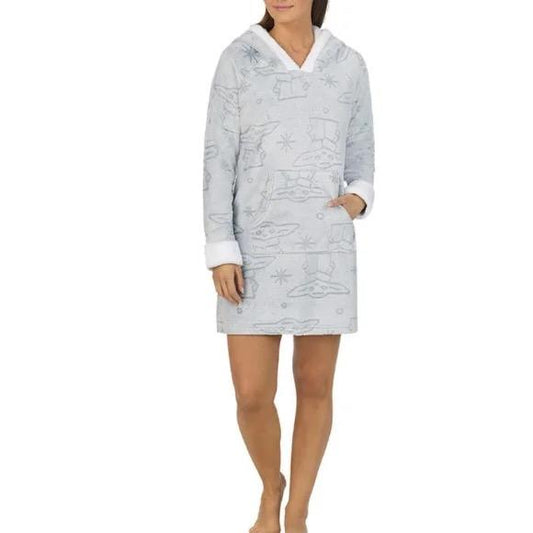 Star Wars Ladies' Fleece Lounge Hoodie Gray Size: X-Small