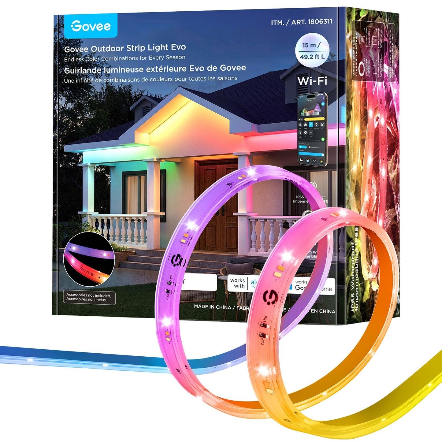 Govee Outdoor 49.2' RGBIC Pro LED Strip Lights