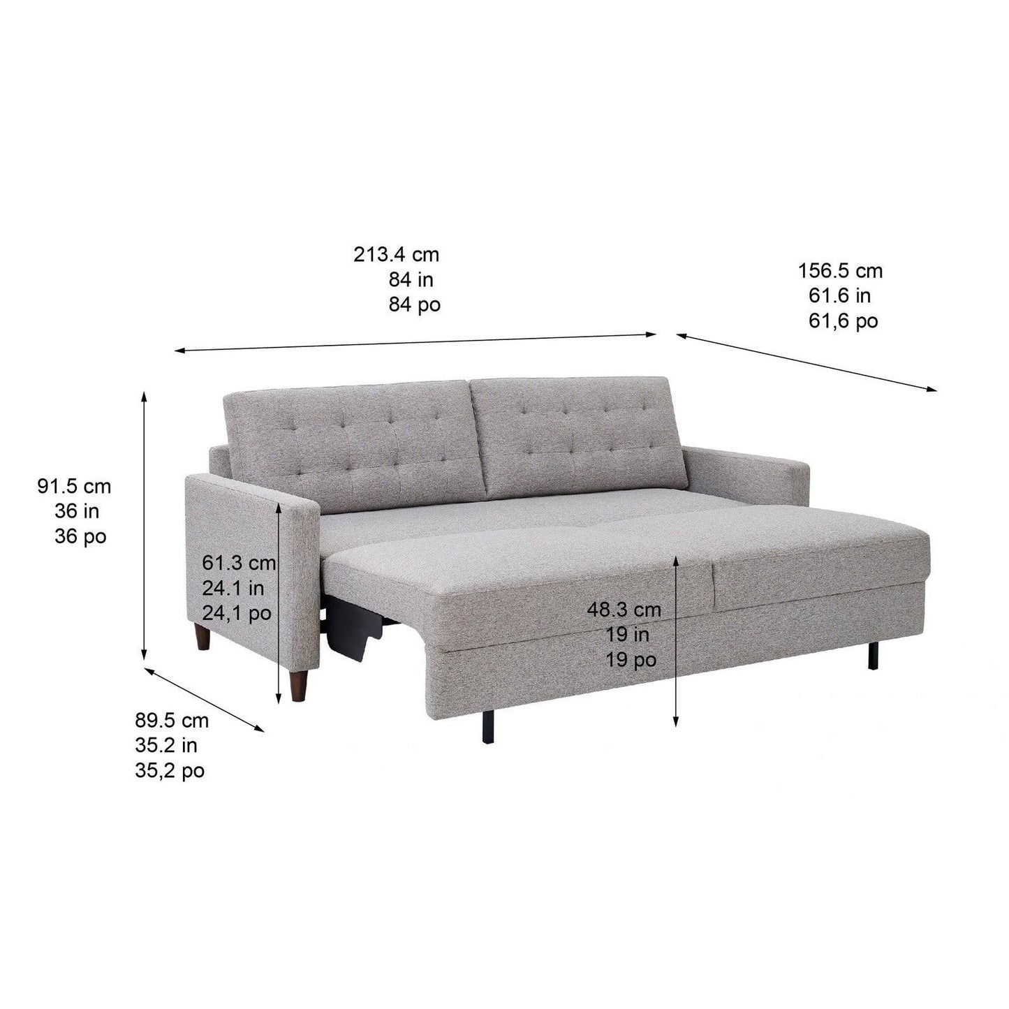 Lillian August Ella Convertible Sleeper Sofa