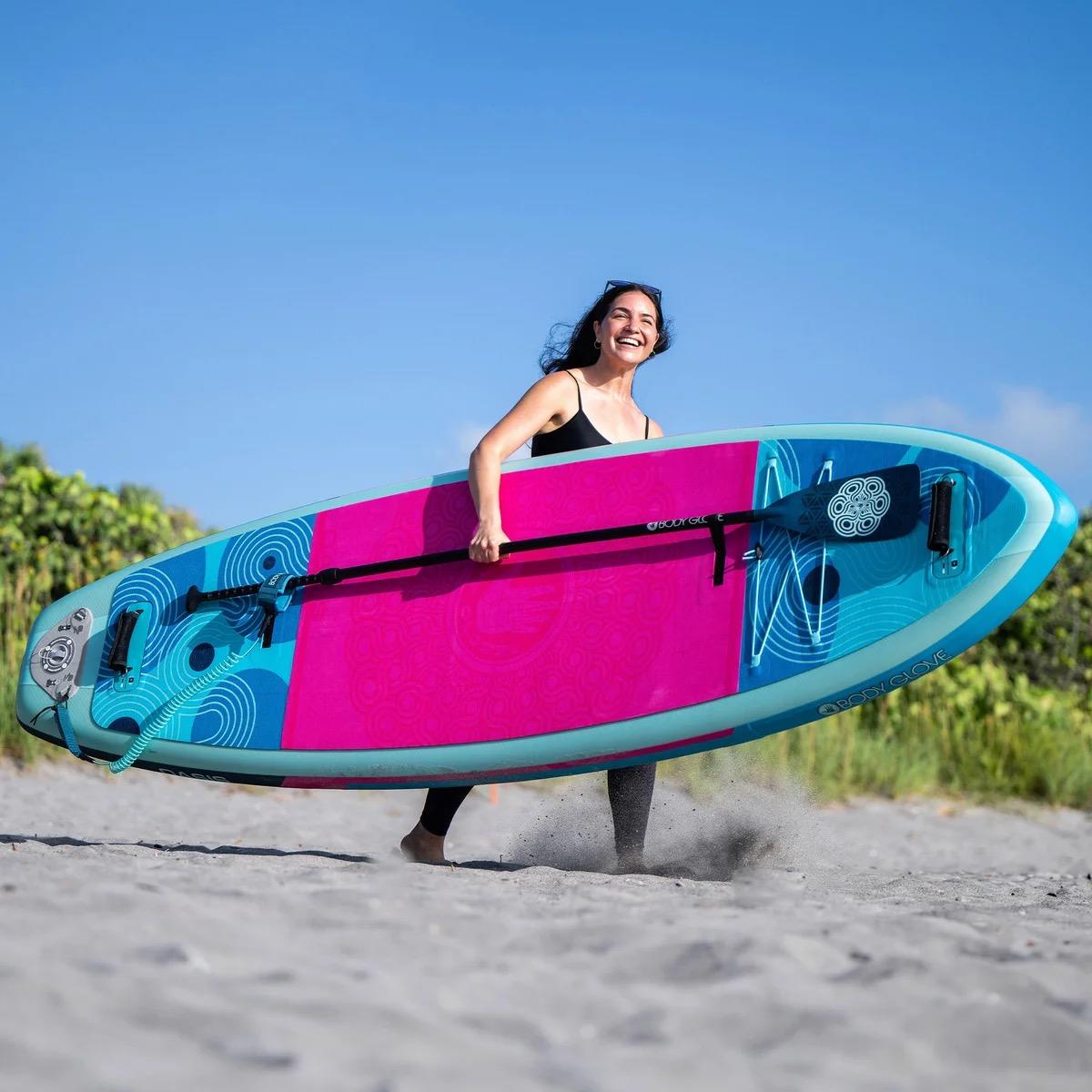 Body Glove Oasis 2 10’ Inflatable Stand Up YOGA Paddle Board Package