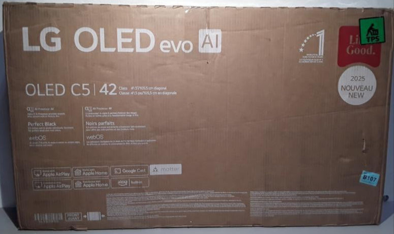 LG OLED42C5PUA 42 Inch Class C5 Series OLED evo 4K UHD Smart webOS TV 2025