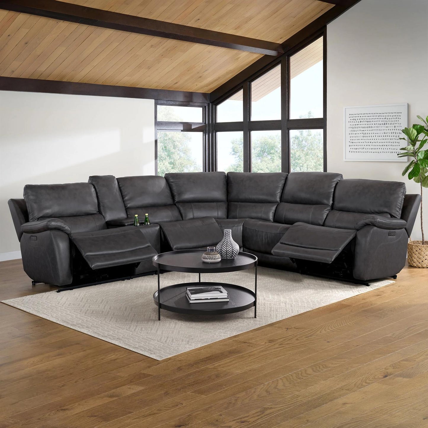 Gilman Creek Wylder Leather Power Reclining Sectional