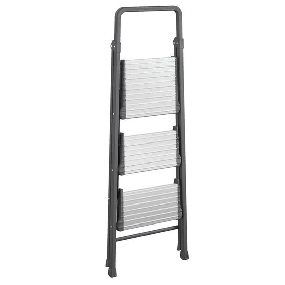 COSCO Modern 3 Step Stool, Gray
