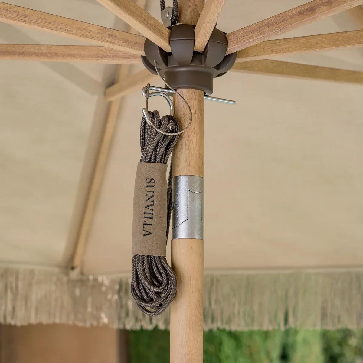SunVilla 10 ft. Cabana Market Fringe Umbrella