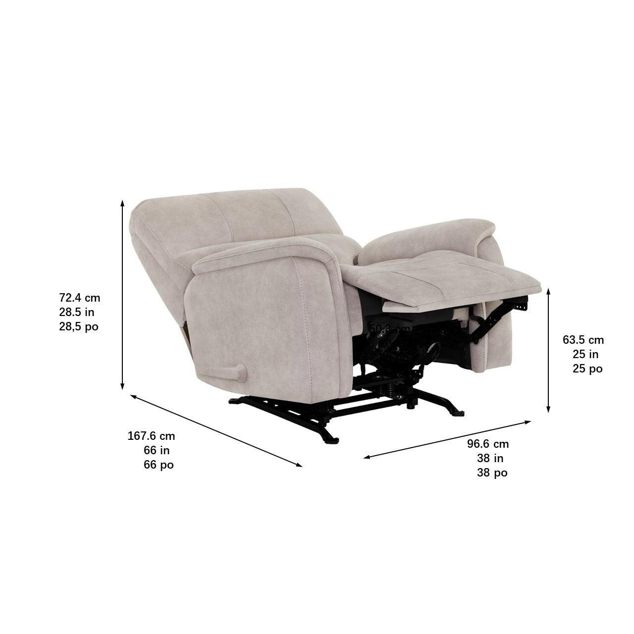 True Innovations Fabric Manual Rocker Recliner