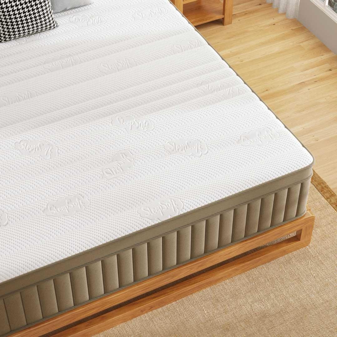 Earth Tone Khaki Natural Hybrid Mattress - Full