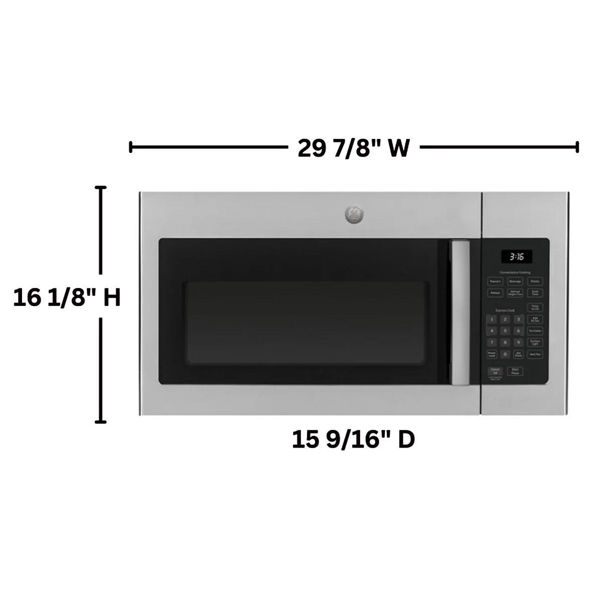 GE 30" 1.6 cu. ft. Over-the-range Microwave Oven with Cooktop Lighting, 300-CFM Venting