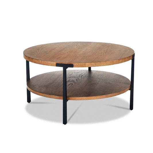 FLEXSTEEL Millwork Brown Round Coffee Table W1077-034