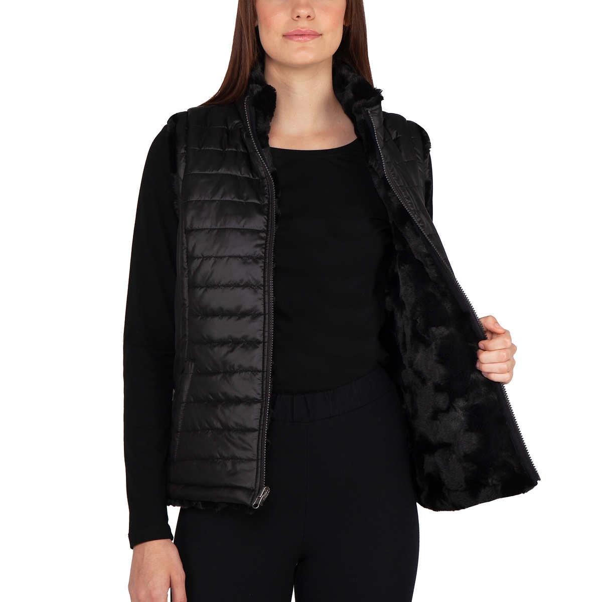 Nicole Miller Black XL Reversible Vest