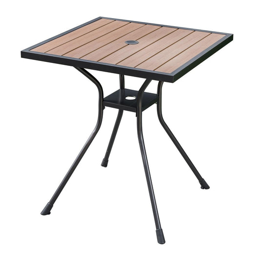 SunVilla Newport Commercial Bistro Table, 34"L x 34"W x 28.7"H, Faux Wood