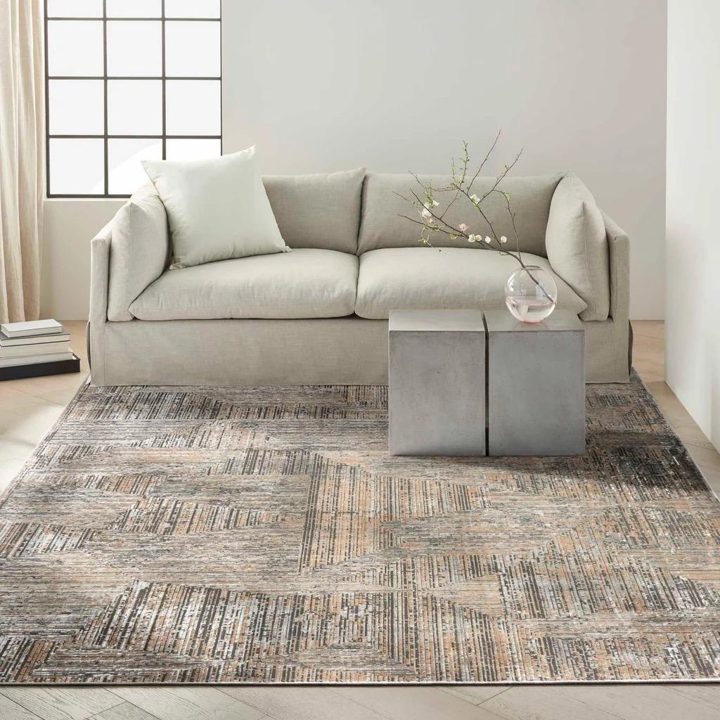 Calvin Klein Luminosity Black Ivory Area Rug, 9' x 12'