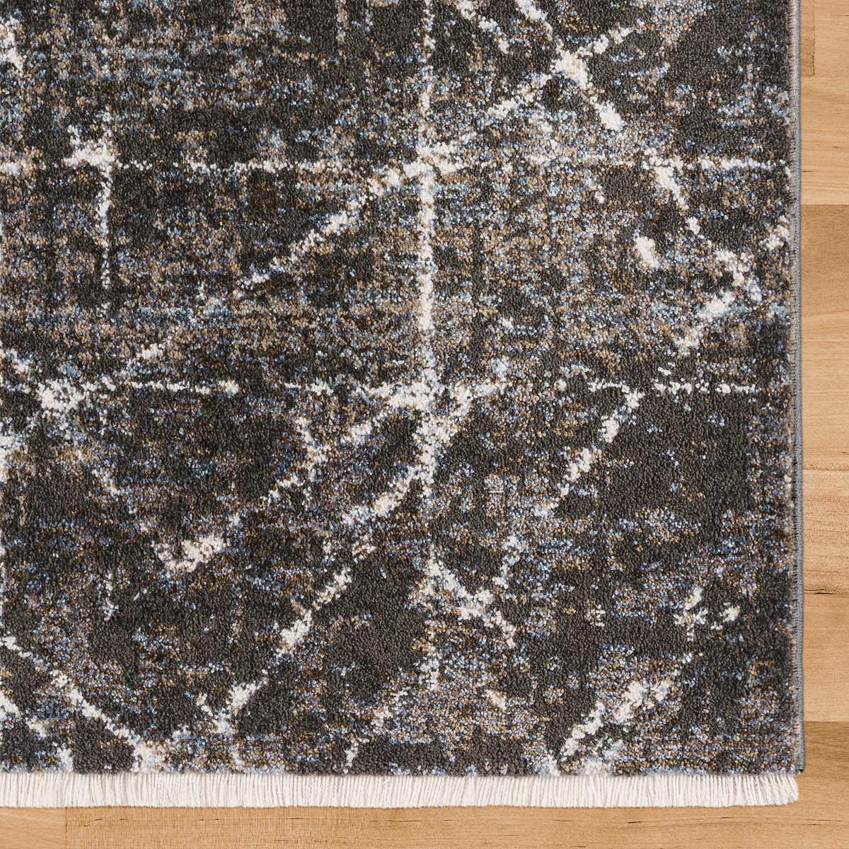 Athens Rug Collection, Brice Charcoal Rug Size: 5 ft. 3 in. x 7 ft.
