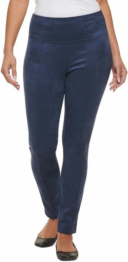 Andrew Marc Women's Super Soft Stretch Faux Suede Pull On Pants