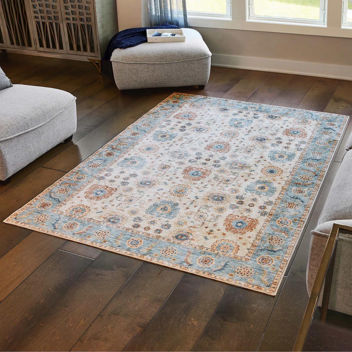 Wyatt & Ash Washable 5’3” x 7’5” Area Rug