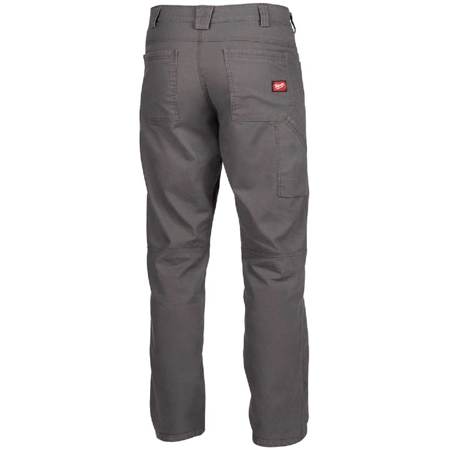 Milwaukee Men's 38 in. x 30 in. Gray Cotton/Polyester/Spandex Flex Work Pants with 6 Pockets