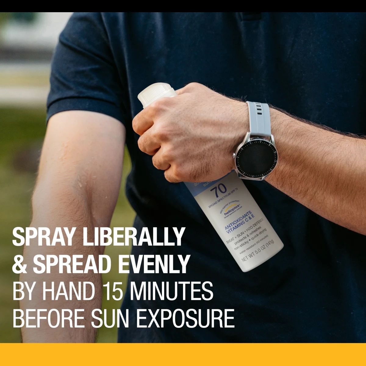 Neutrogena Sport Active Defense SPF 70 5 oz sunscreen — application directions