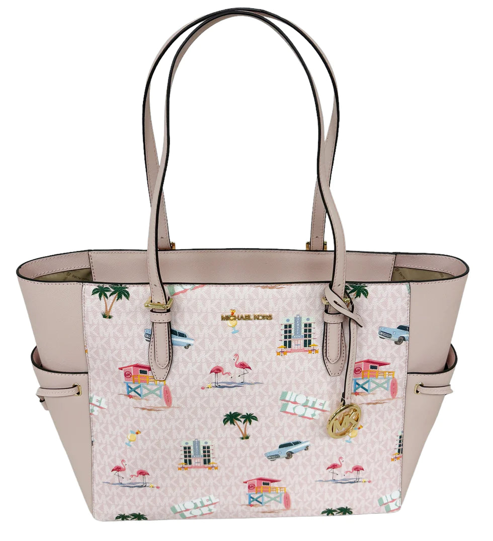 Michael Kors Gilly Large Drawstring Tote Light Powder Blush Pink MK Miami