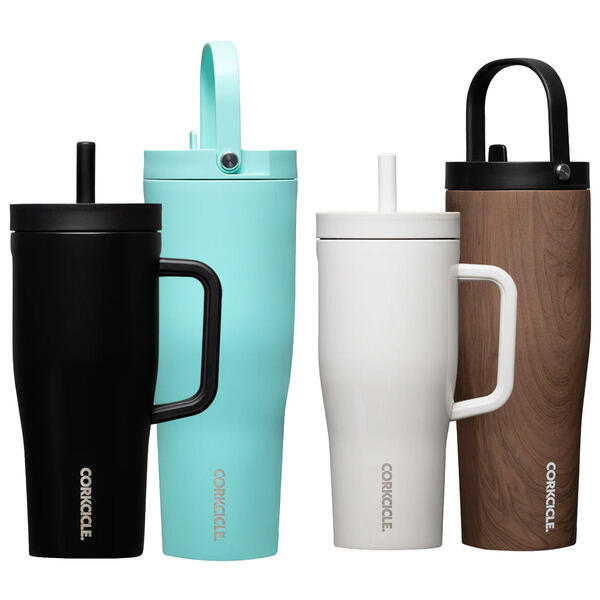 Corkcicle 22 oz. Cruiser and 30 oz. Go Cup XL Set, Black and Teal