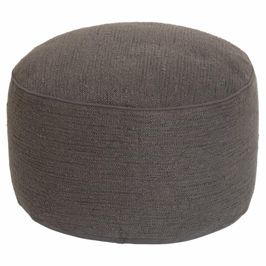 Brentwood Originals Boucle Round Pouf - Gray