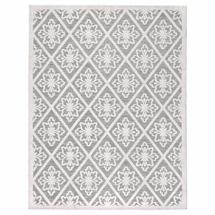 Laguna Indoor/Outdoor Area Rug, Bennet Gray Ivory, 7'10” x 10'