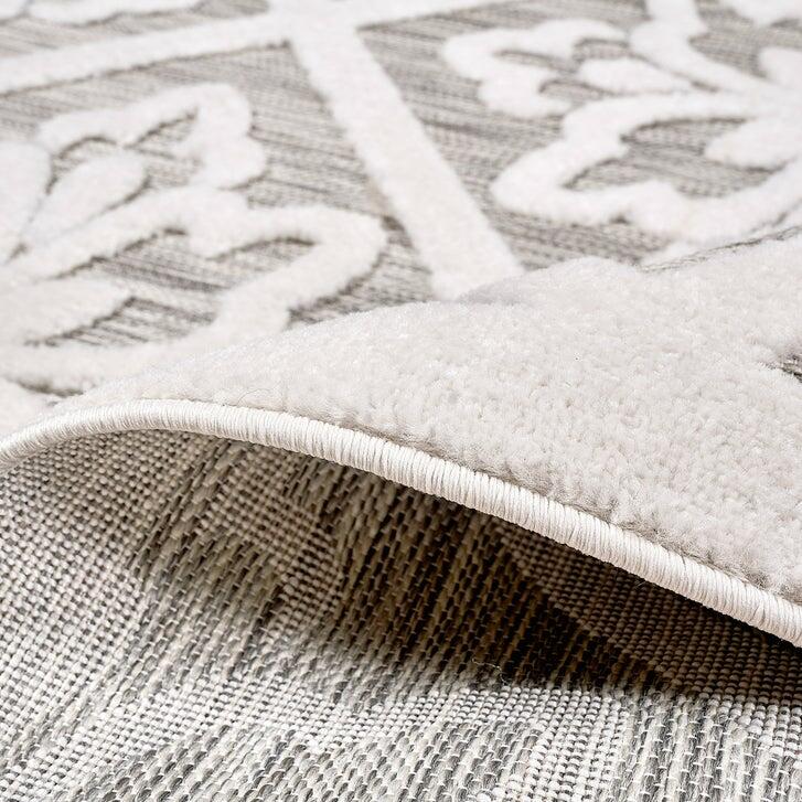 Laguna Indoor/Outdoor Area Rug, Bennet Gray Ivory, 5'3" x 7'