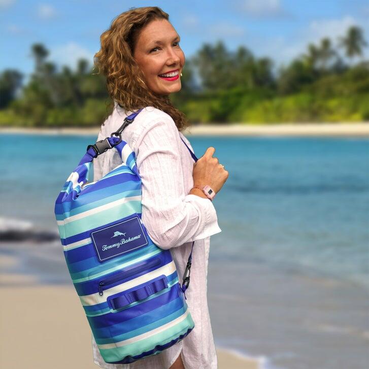 Tommy Bahama 20L Waterproof Dry Bag, Harbor Stripe