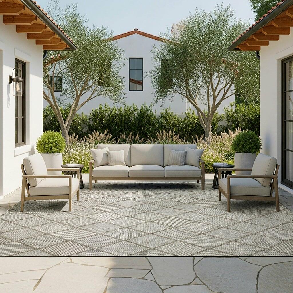 Laguna Indoor/Outdoor Area Rug, Morris Angora Rope, 8'8” x 13'